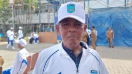 Ketua Umum PSTI Kabupaten Banjar, Sutarno, memasang target realistis pada Porprov XII Kalsel 2025. Foto: Hendra