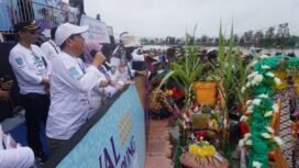 Festival Pasar Terapung Lok Baintan 2025 di Desa Lok Baintan, Kecamatan Sungai Tabuk, Minggu (9/11/2025). Foto: RSB