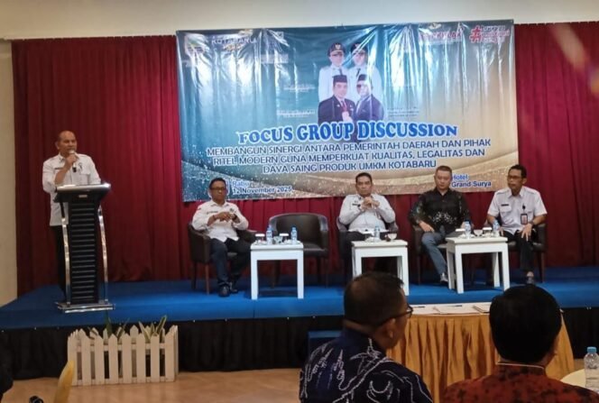 
 Perkuat Daya Saing UMKM, Diskoperindag Kotabaru Gelar FGD Kemitraan Ritel Modern
