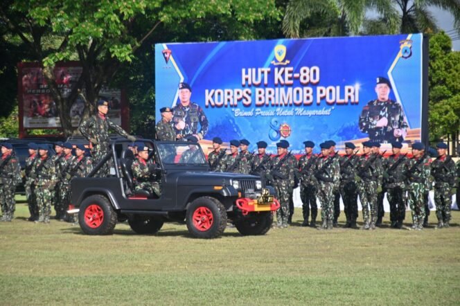 
 Genap 80 Tahun, Polda Kalsel Gelar Peringatan Hari Jadi Korps Brimob Polri