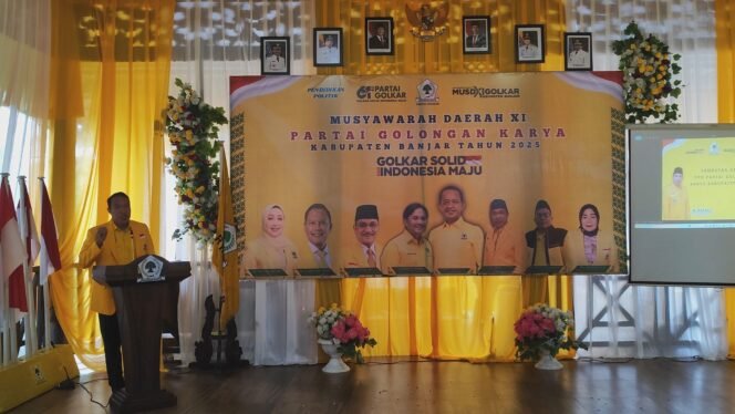 
 Musda ke-XI DPD Partai Golkar Kabupaten Banjar yang digelar pada Rabu (24/12/2025). Foto: Ofal