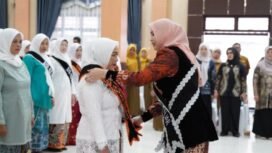Pengukuhan Bunda PAUD Kecamatan serta Bunda PAUD Desa/Kelurahan se-Kabupaten Banjar, di Aula KH Kasyful Anwar, Bincau, Martapura, Selasa (9/12/2025) pagi. Foto: RSB