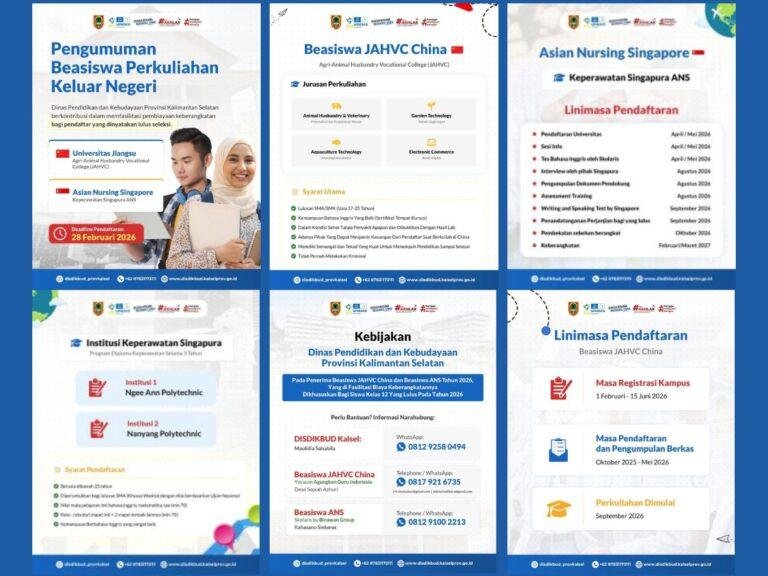 Realisasi Janji Politik Gubernur, Pemprov Kalsel Buka 150 Beasiswa Kuliah ke Singapura dan Cina
