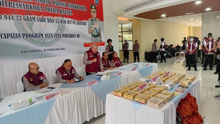 Polda Kalsel Kembali Gagalkan Peredaran Narkoba Hampir 30 Kg Sabu