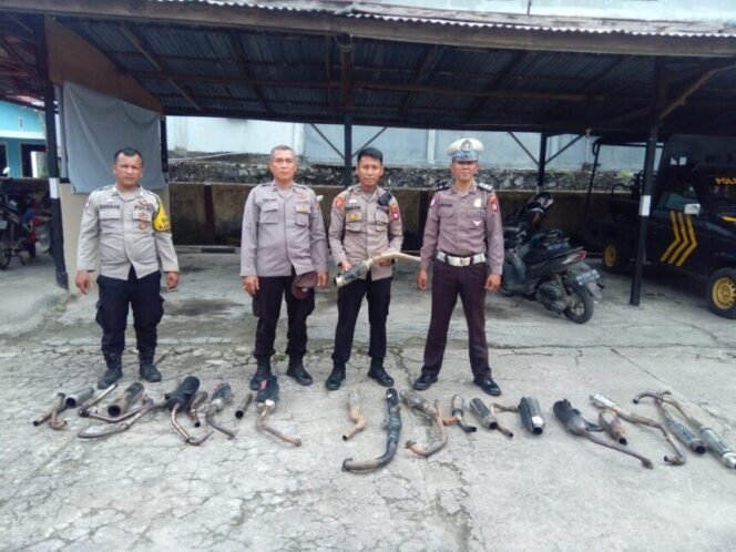 
 Razia Knalpot Brong, 21 Motor Pelajar Diamankan Polisi