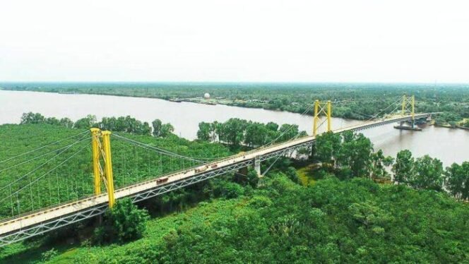 
 Jembatan Barito yang akan menjadi proyek yang didukung oleh PUPR Kalsel. foto:Ist