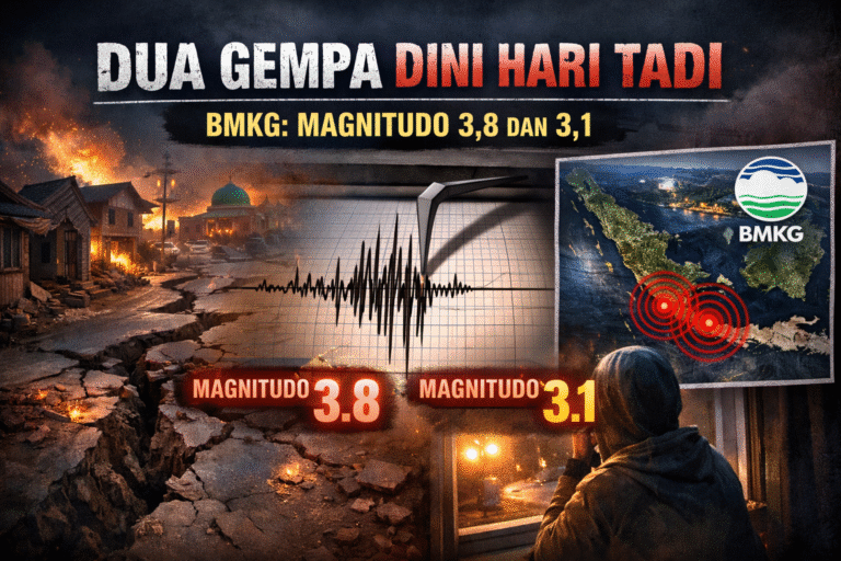 Dua Gempa Dini Hari Tadi, BMKG: Magnitudo 3,8 dan 3,1