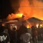 Kebakaran tiga rumah di Tanah Grogot (Foto : Humas Polres Paser)