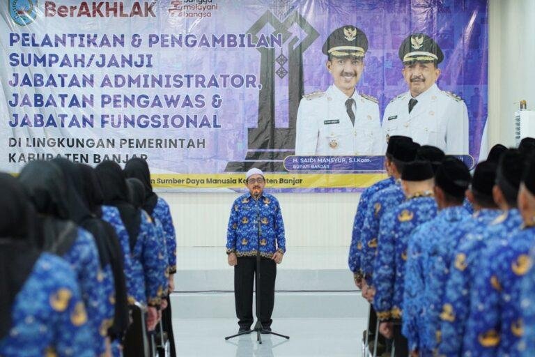 Pelantikan 177 Pejabat Pemkab Banjar Perkuat Reformasi Birokrasi