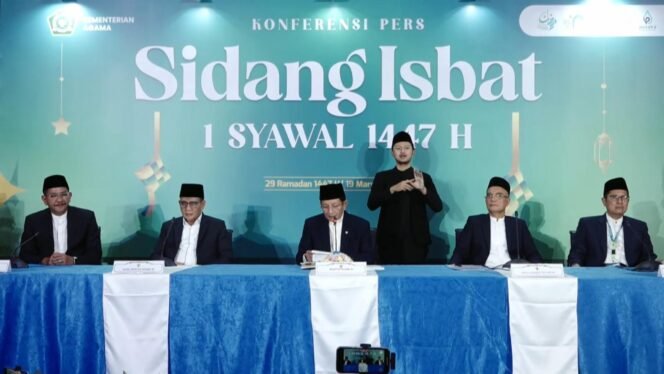 
 Pemerintah Tetapkan 1 Syawal 1447 Hijriah Jatuh pada 21 Maret 2026