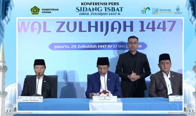 
 Sah, Idul Adha 1447 Hijriyah Ditetapkan Tanggal 27 Mei 2026
