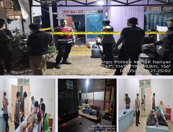 
 Warga Kertak Hanyar Geger, Pria Tanpa Identitas Ditemukan Tewas di Kontrakan