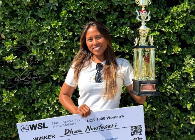 
 Juarai Hamamatsu Open 2026, Dhea Natasya Lolos ke WSL World Longboard Tour