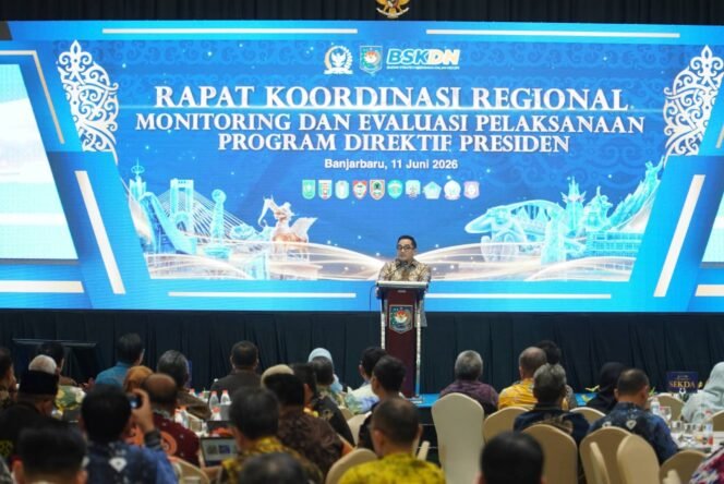 
 Sekda Kota Banjarmasin Hadiri Rakor Regional Monitoring & Evaluasi 10 Program Direktif Presiden