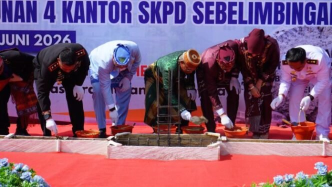 
 Pembangunan 4 Kantor SKPD, Peletakan Batu Pertama Bupati Kotabaru Awali Kawasan Pusat Pemerintahan Baru