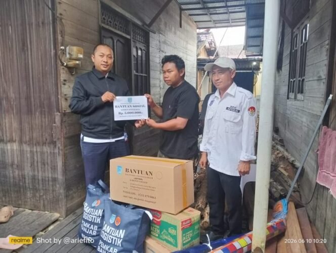 
 Kebakaran Landa Murung Kenanga, Pemkab Banjar Gerak Cepat Bantu Korban