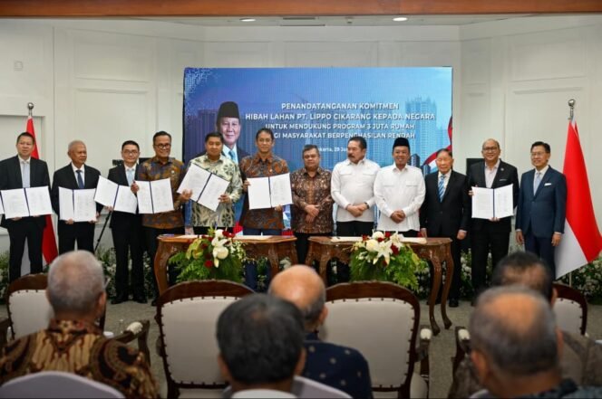 
 Lippo Cikarang Dukung Program 3 Juta Rumah, Pemerintah Terima Hibah 30 Hektare