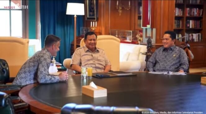 
 Bersama Erick Thohir & John Herdman, Prabowo Bahas Roadmap Timnas Indonesia ke Piala Dunia 2030