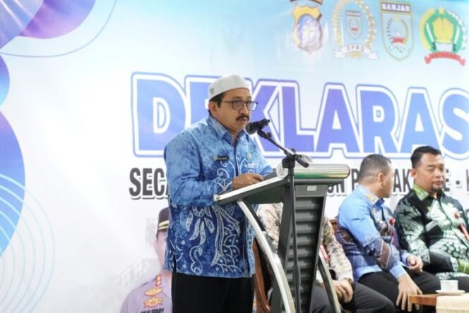 
 Wabup Banjar Pimpin Deklarasi Damai Pilkades, Ajak Calon Pambakal Junjung Sportivitas