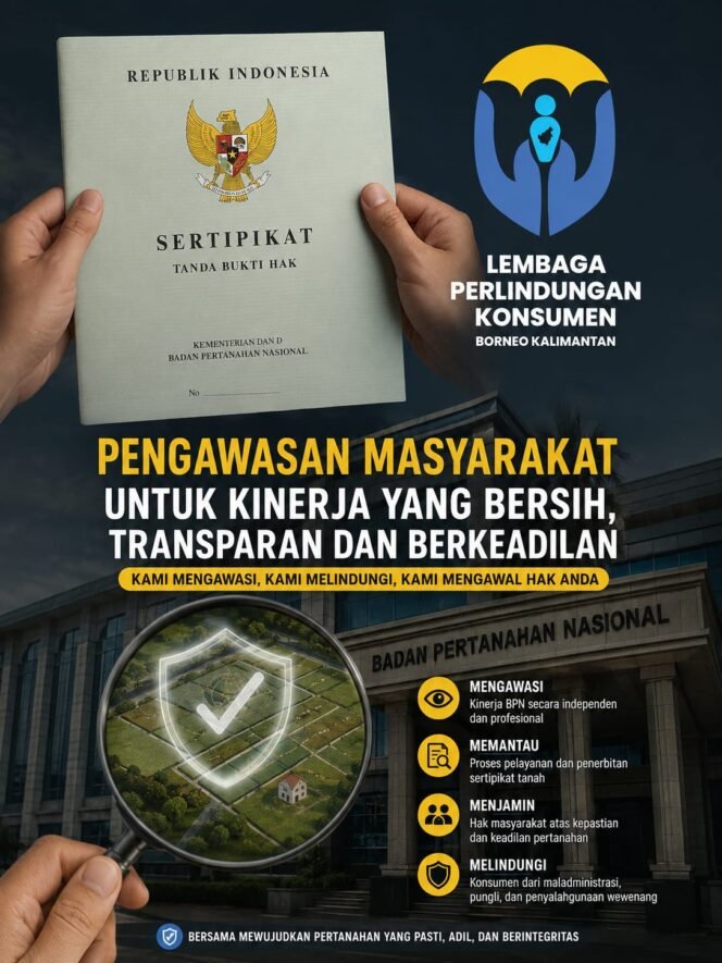
 Tanggapan LPKSM Borneo Kalimantan perwakilan Kaltim Terhadap Kebijakan Layanan 10 Hari Sertifikat BPN