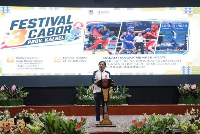 
 Wagub Kalsel Buka Festival Tiga Cabor Sebagai Ajang Pembinaan Atlet Banua