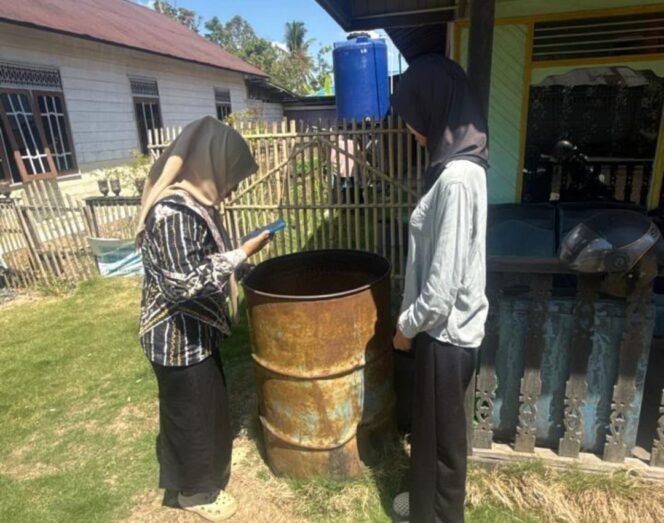 
 Cegah Penyebaran DBD, Puskesmas Mataraman Laksanakan Pemeriksaan Jentik Nyamuk
