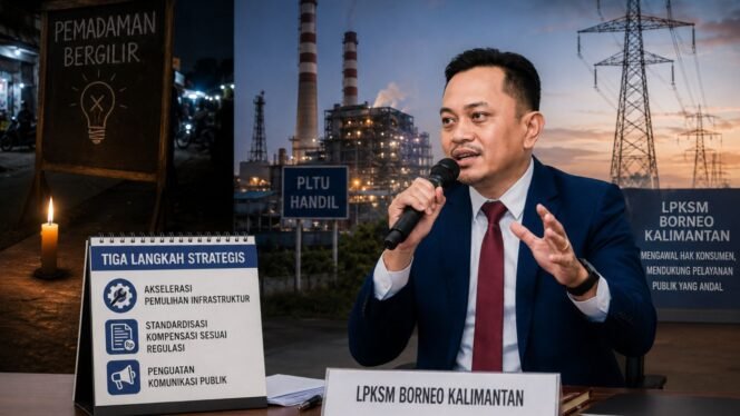 
 LPKSM Borneo Kalimantan Dorong Percepatan Pemulihan Kelistrikan Kaltim dan Perlindungan Hak Konsumen