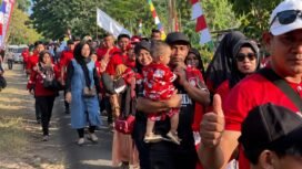 Semarak peringatan HUT ke-81 Kemerdekaan Republik Indonesia di Desa Lokpaikat, Kabupaten Tapin.