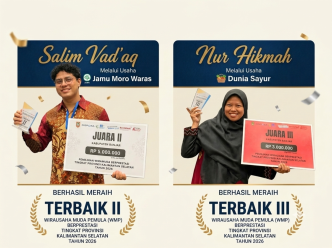 
 Petani Muda Jebolan Program YESS Kabupaten Banjar Sabet Penghargaan Wirausaha Pemula Tingkat Provinsi