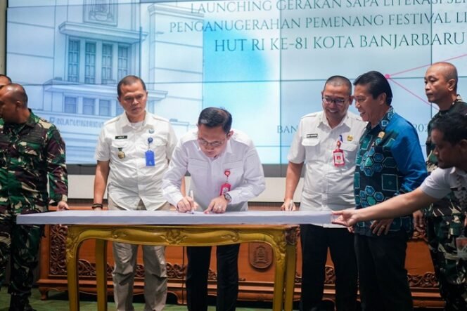 
 Luncurkan Sapa Literasi, Kota Banjarbaru Perangi Narkoba Melalui Gerakan Membaca