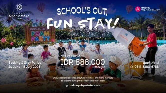 
 Grand Maya Hotel Banjarbaru Hadirkan Paket Staycation Anak “School’s Out, Fun Stay!”