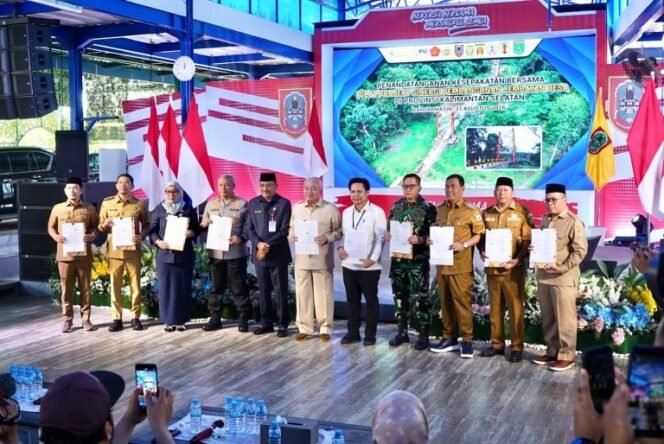 
 Wabup Banjar Hadiri Penandatanganan Pilot Project Penanganan Jembatan Non-Nasional di Kalsel
