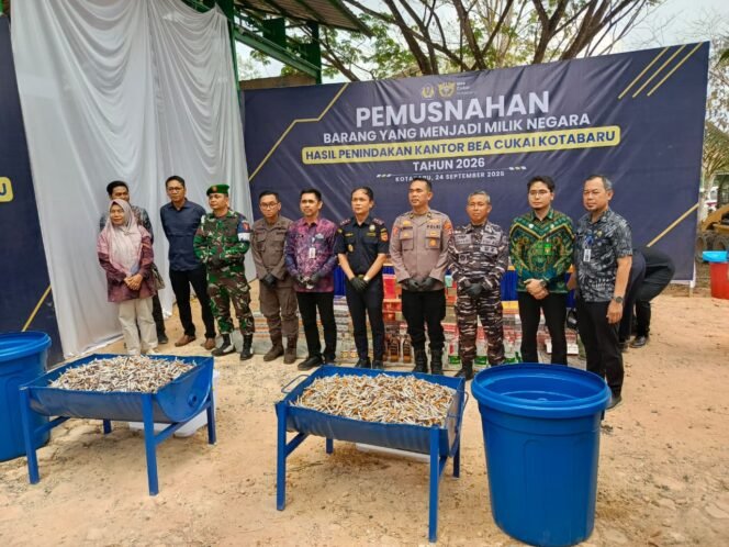 
 Bea Cukai Kotabaru Musnahkan 612 Ribu Batang Rokok Ilegal dan 154 Liter MMEA