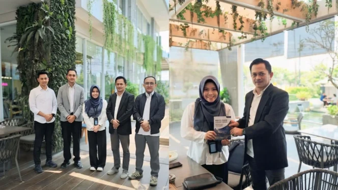 
 PLN Kaltimtara bersama Ketua LPKSM Borneo Kalimantan dalam agenda kolaborasi peningkatan literasi digital pelaku UMKM di Samarinda Kalimantan Timur, Senin (21/9/2026). Foto:LPKSM Borneo Kalimantan