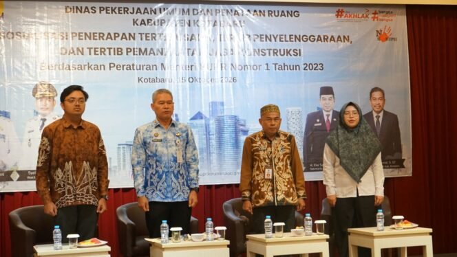 
 Pemkab Kotabaru Sosialisasikan Permen PUPR No 1 Tahun 2023, Tingkatkan Kapasitas Kelembagaan Jasa Konstruksi
