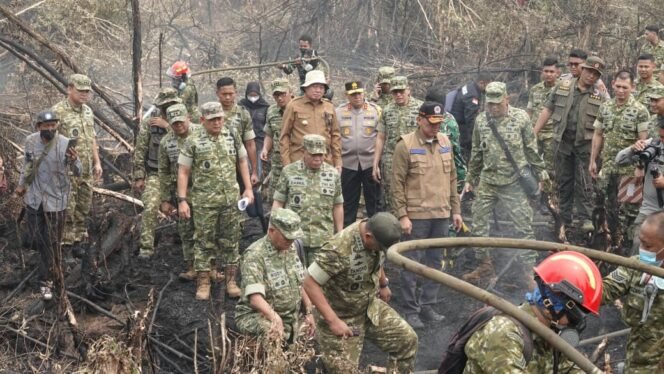 
 Gubernur Kalsel Sambut Kunjungan KSAD & Kepala BNPB, Tinjau Kawasan Karhutla & Serahkan Usulan Bantuan