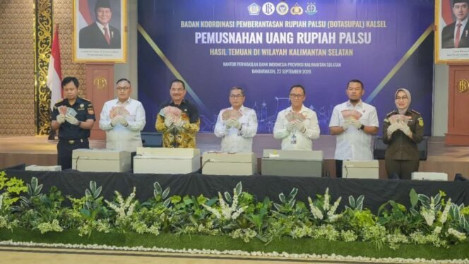 
 Perkuat Pengawasan Rupiah, BI & BOTASUPAL Kalsel Musnahkan Uang Palsu