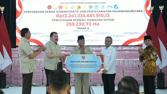 
 Selamatkan 6,2 Juta Hektare Hutan Senilai Hampir Rp400 Triliun, Presiden Prabowo Apresiasi Satgas PKH